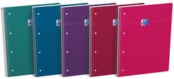 Oxford Cahier à spirale Smart Intense, A4+, Seyès, assorti