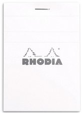 RHODIA Bloc agrafé No. 11, format A7, quadrillé 5x5, blanc