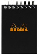 RHODIA Bloc spiralé No. 11, format A7, quadrillé 5x5, orange