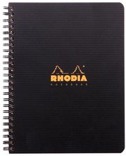 RHODIA Cahier à spirale "Note Book", A5, quadrillé 5x5, noir
