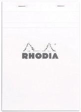 RHODIA Bloc agrafé No. 16, format A5, quadrillé 5x5, blanc