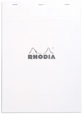 RHODIA Bloc agrafé No. 18, format A4, quadrillé 5x5, blanc