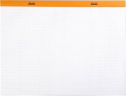 RHODIA Bloc agrafé No. 38, format A3+, quadrillé 5x5, orange