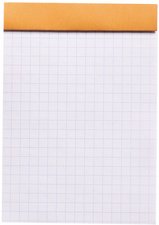 RHODIA Bloc agrafé No.12, 85 x 120 mm, quadrillé 5x5, orange