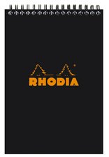 RHODIA Bloc spiralé No. 16, format A5, quadrillé 5x5, noir