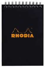 RHODIA Bloc spiralé No. 13, format A6, pointillé dot, noir