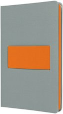 papier Carnet Linescape, A5, quadrillé, gris / orange fluo