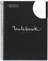 MIQUELRIUS Cahier à spirale "Notebook EMOTIONS", A4, noir