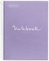 MIQUELRIUS Cahier à spirale "Notebook EMOTIONS", A4, lavande