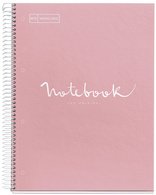 MIQUELRIUS Cahier à spirale "Notebook EMOTIONS", A4, rose