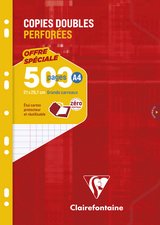 Clairefontaine Copies doubles perforées, A4, séyès