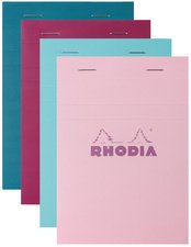 RHODIA Bloc agrafé No. 16, format A5, quadrillé 5x5, assorti