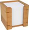 WEDO Bloc cube avec boîtier, en bambou, avec papier