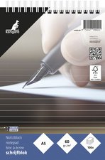 kangaro Bloc-notes à spirale, A5, ligné, 100 feuilles