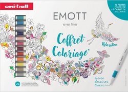 uni-ball Feutre EMOTT, étui carton de 16 pièces