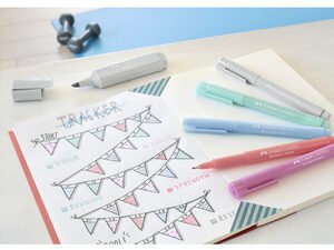 FABER-CASTELL Feutre BROADPEN Pastel, gris perle