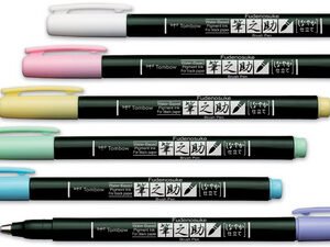 Tombow Stylo de calligraphie Fudenosuke Pastel, bleu clair