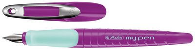 herlitz Stylo plume my.pen, plume: M, blanc / noir