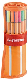 STABILO Feutre à pointe fine point 88, trousse enroulable