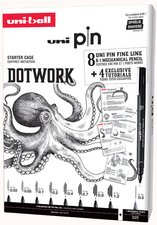 uni-ball Coffret d'initiation uni pin DOTWORK, 9 pièces