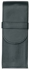 Alassio Etui pour stylo, pour 3 stylos, noir, cuir véritable