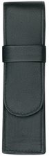 Alassio Etui pour stylo, pour 2 stylos, noir, cuir véritable