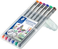 STAEDTLER Feutre à pigment, étui de 6,