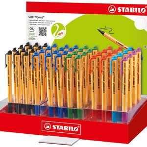 STABILO Feutre GREENpoint, présentoir en carton de 48