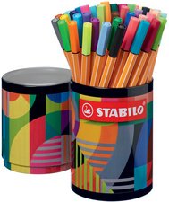 STABILO Feutre fin point 88, boîte métal ronde de 45 ARTY