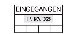 trodat Datumstempel 2910/L "EINGEGANGEN" + 4 Felder