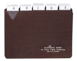 DURABLE guides intercalaires, plastique, A4 paysage, marron