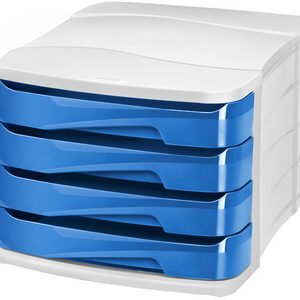 CEP Module de classement GLOSS, 4 tiroirs, bleu océan