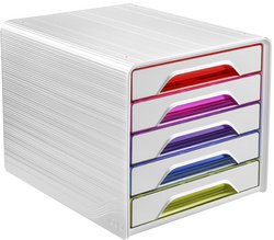 CEP Module de classement Smoove GLOSS, 5 tiroirs, blanc /
