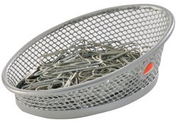 ALBA Distributeur de trombones Mesh, en fil d'acier, gris