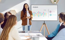 Bi-Office Support TV, jusqu'à 140 cm (55"), trépied