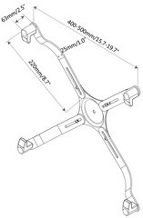 DIGITUS Adaptateur VESA, pour écrans 43,18 - 76,2 cm