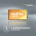 VARTA Pile alcaline Longlife, E-bloc (6LR61/6LP3146)