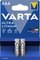 VARTA Pile au lithium Ultra Lithium, Micro (AAA), pack de 2