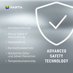 VARTA Chargeur LCD Smart Charger+, avec 4x piles Mignon
