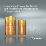 VARTA Pile alcaline Longlife, Mono (D), blister de 4