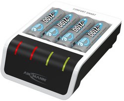 ANSMANN Chargeur rapide Comfort Smart, blanc/noir