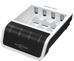ANSMANN Chargeur rapide Comfort Smart, blanc/noir