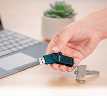 hama Clé USB 3.0 "Rotate", 256 GB, bleu pétrole