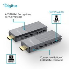 DIGITUS Kit amplificateur HDMI Wireless 4K, 150 m, 4K/60Hz