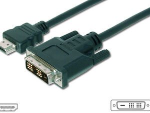 DIGITUS Câble pour moniteur HDMI - DVI-D 18+1, 2,0 m