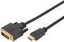 DIGITUS Câble d'adaptateur HDMI, HDMI-A - DVI, 2,0 m, noir