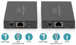 DIGITUS Kit d'extension KVM HDMI IP, noir