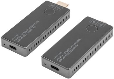 DIGITUS Kit extenseur vidéo 4K sans fil, 30 m (USB-C - HDMI)