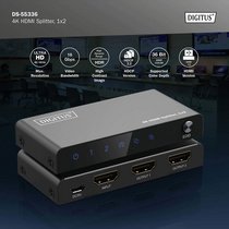 DIGITUS Répartiteur HDMI 4K, 1x2, 4K/60Hz, noir