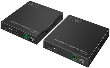 DIGITUS Kit d'extension IP HDMI 4K, 4K/60Hz, 300 m / 40 km